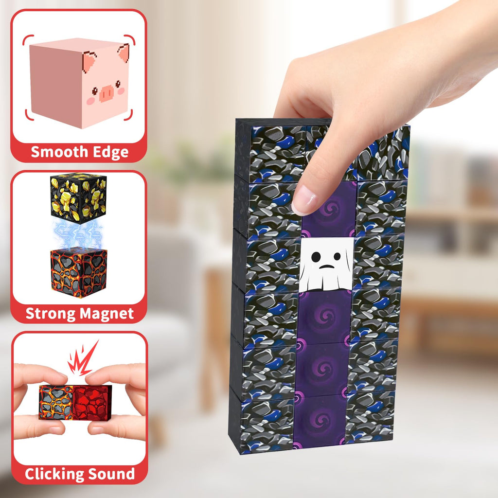 Intoypad 300PCS Magnetic Blocks, Magnetic Building Tiles STEM Toys for Kids