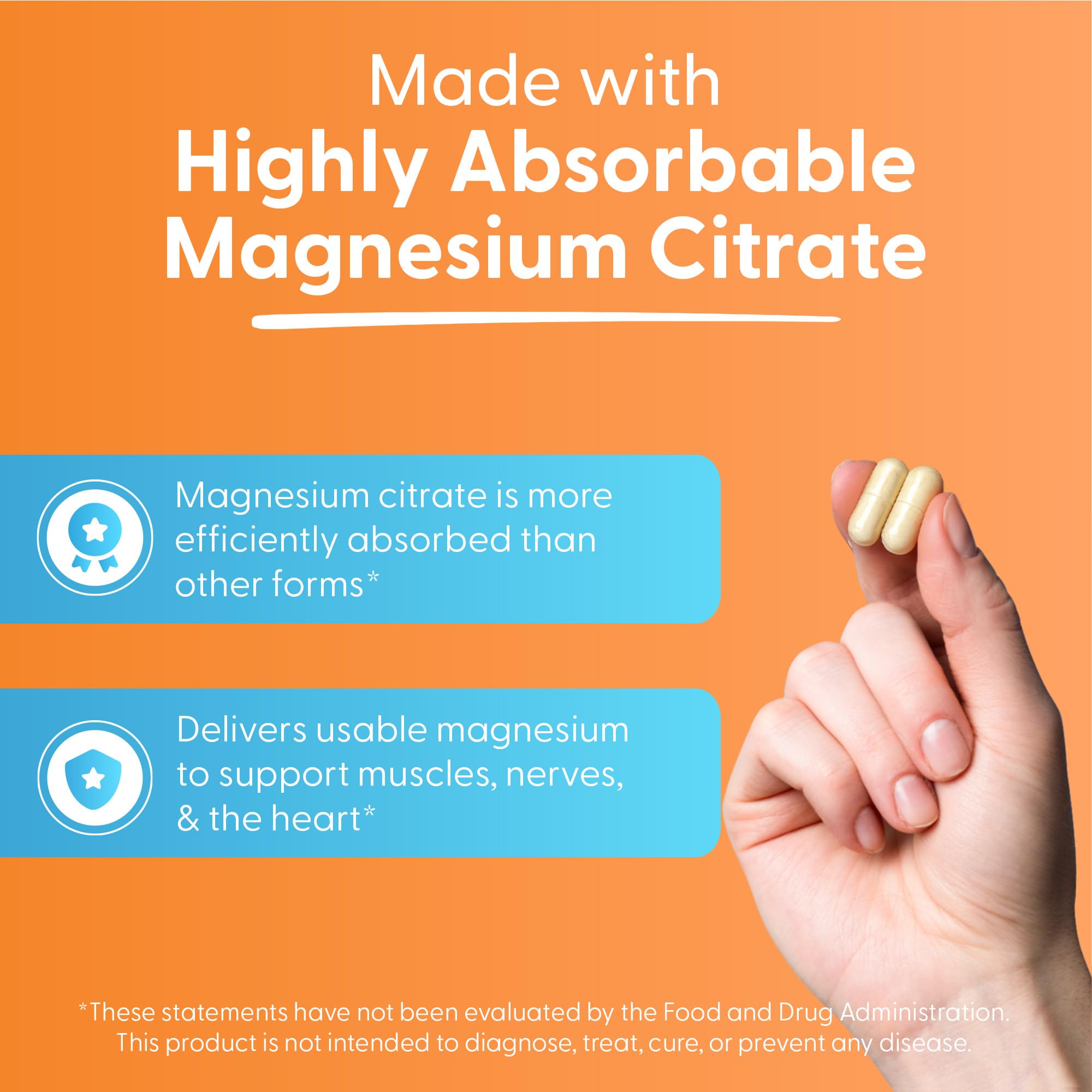 Doctor's Best Magnesium Citrate Supplement - Mag Citrate Caps 125 mg for Women & Men, Sleep & Calm Support for Adults, Occasional Constipation Relief, Non-GMO, Vegan, Gluten Free - 120 Veg Capsules