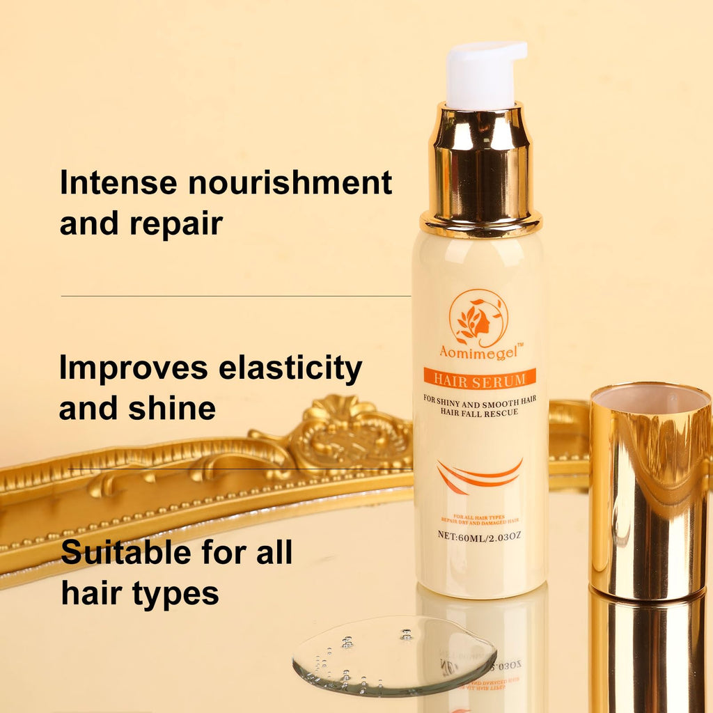 Aomimegel Collagen Repair Hair Mask & Argan Oil Set, 16.9 fl oz + 2 fl oz
