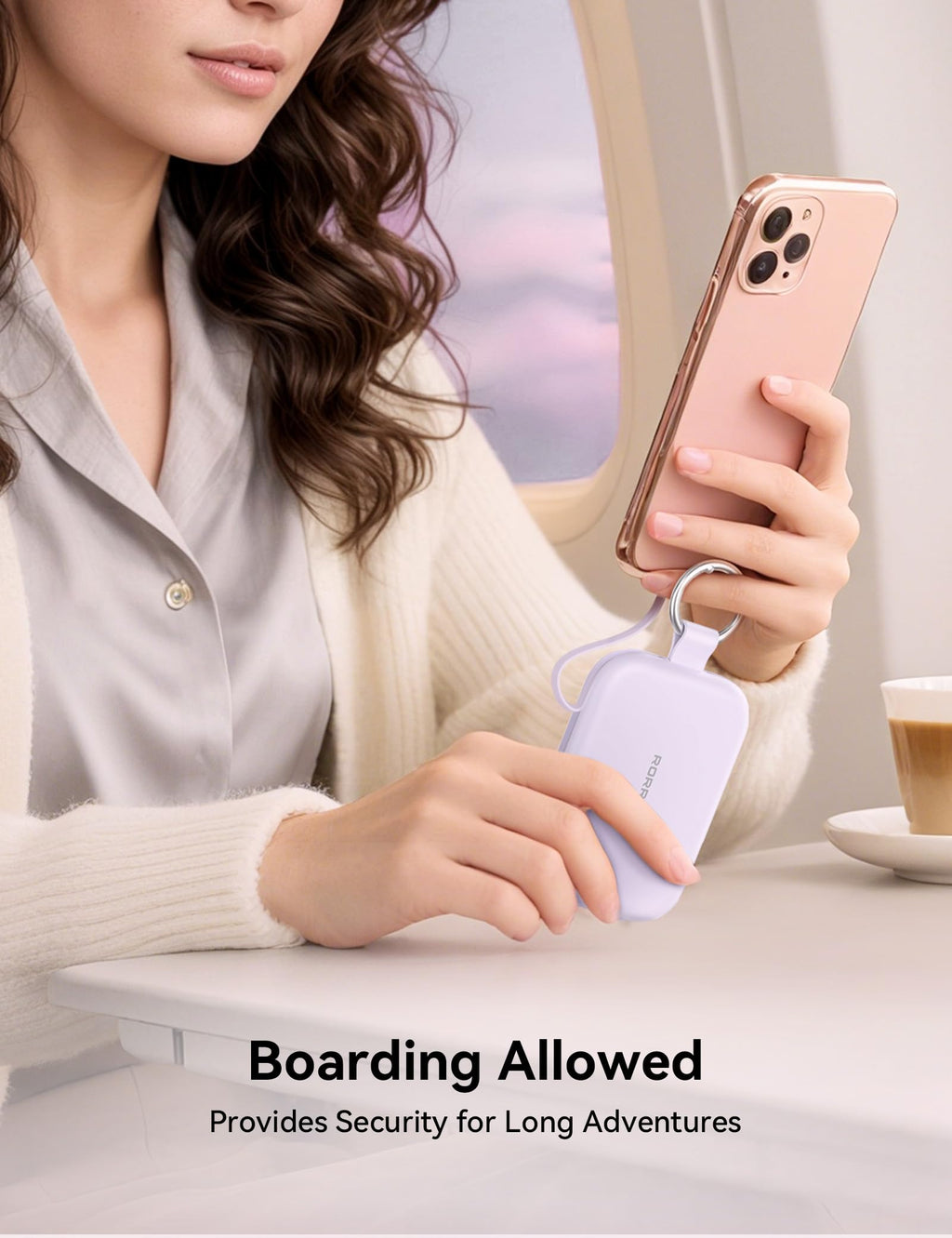 RORRY CharmGo Portable Charger, 5000mAh Power Bank with Built-in Cables