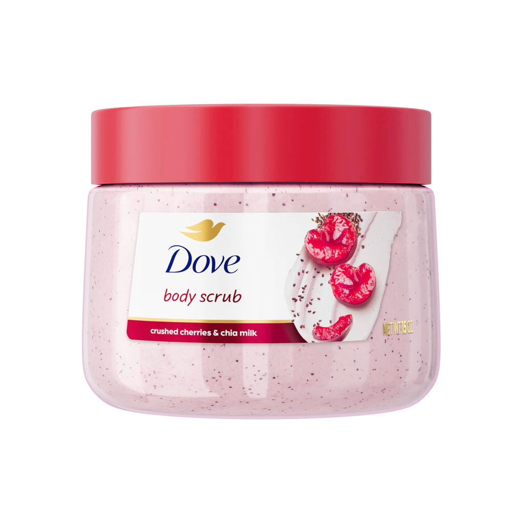 Dove Body Scrub Cherry & Chia Milk, 15 oz