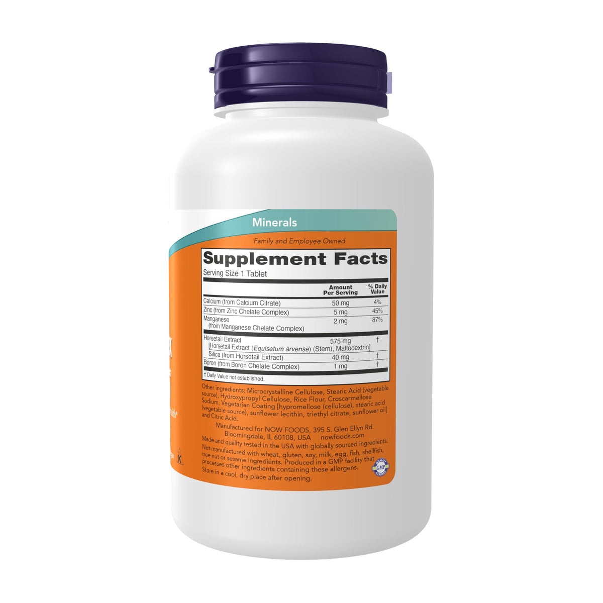NOW Foods Supplements, Silica Complex with Horsetail Extract, Skin and Nail Health, 180 Tablets