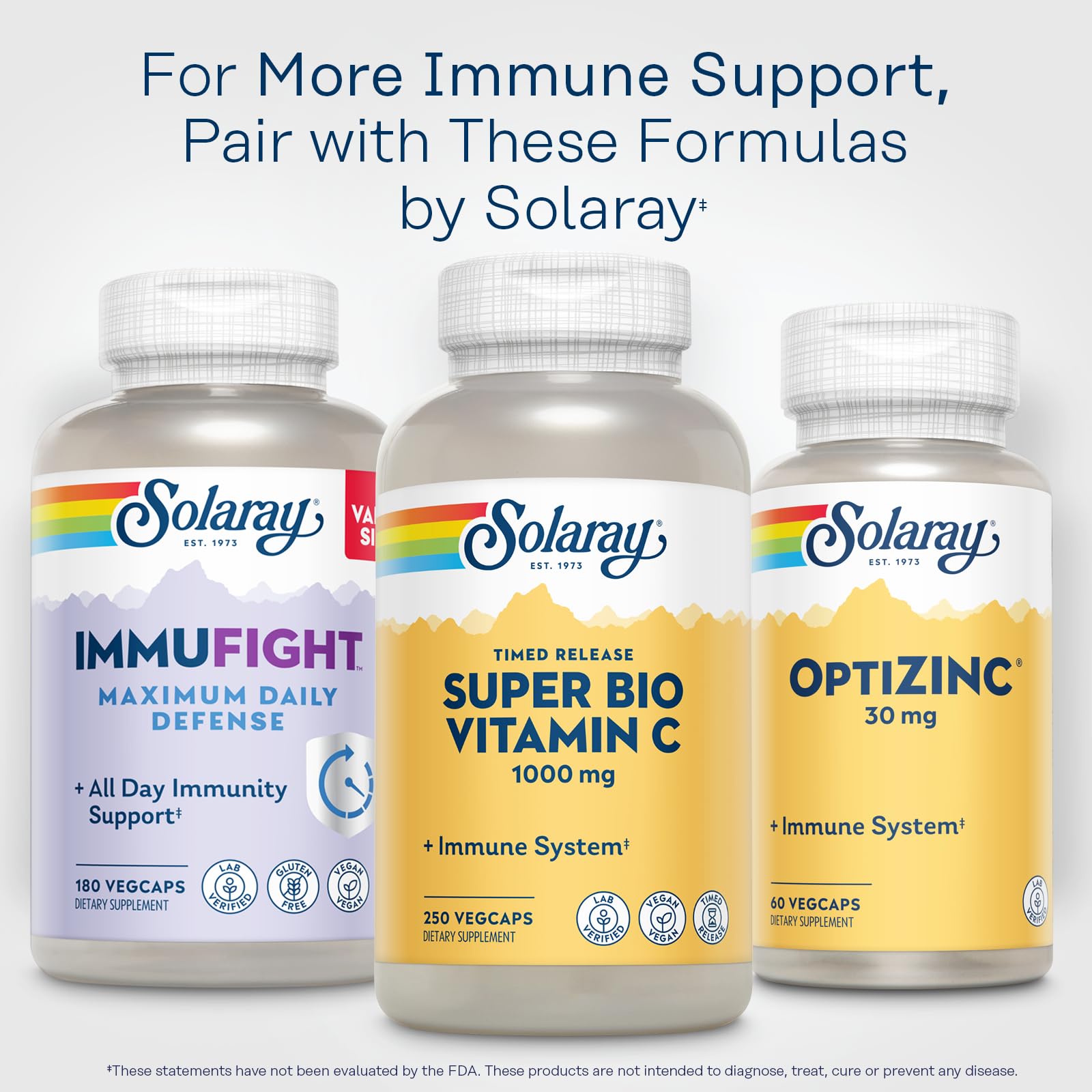 SOLARAY Super Bio Buffered Vitamin C 1000 mg Time Release, 250 VegCaps