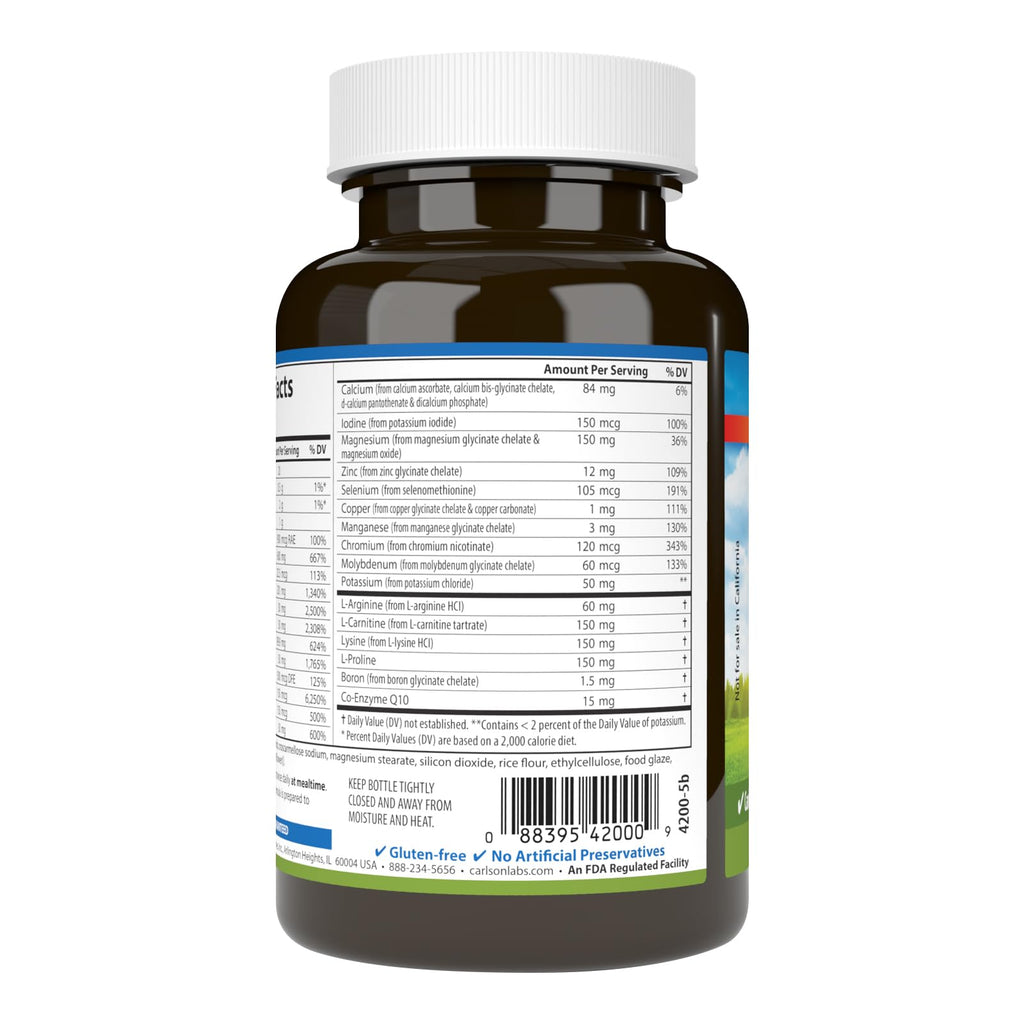 Carlson Cardio Complete, Advanced Multivitamin, Targeted Multivitamin