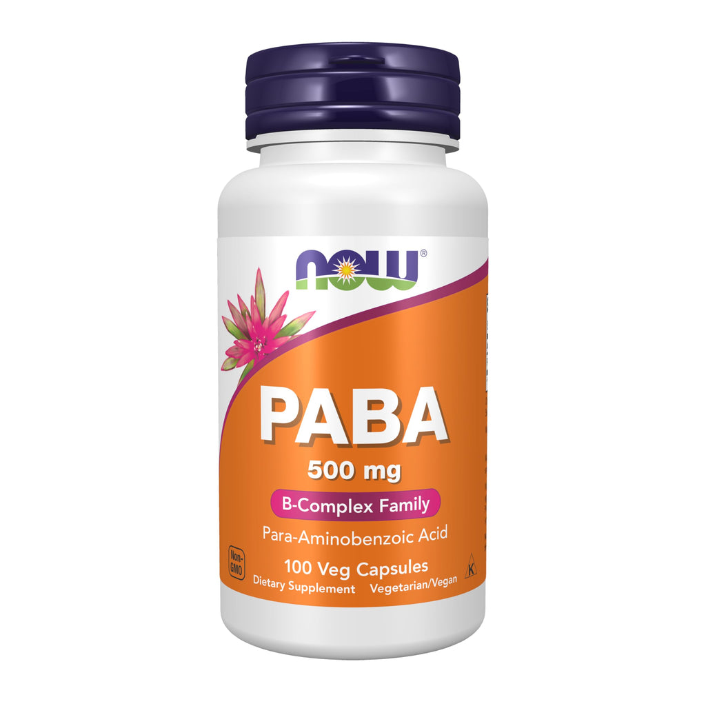 NOW Supplements, PABA 500 mg, B-Complex Family, 100 Caps