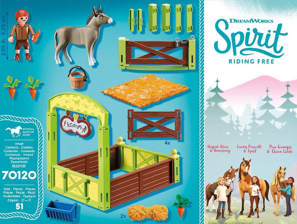 Playmobil DreamWorks Spirit Snips & Señor Carrots with Horse Stall