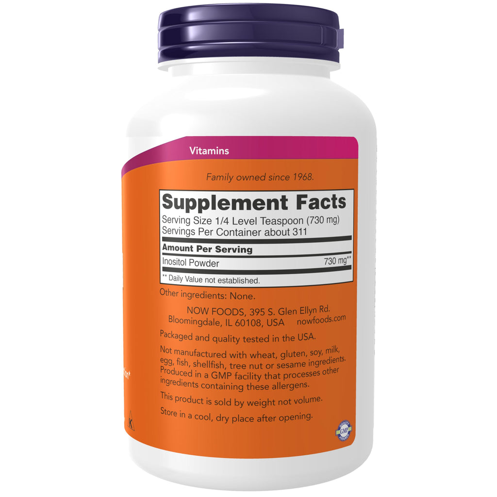 NOW Supplements, Inositol Powder, Cellular Health*, 8-oz