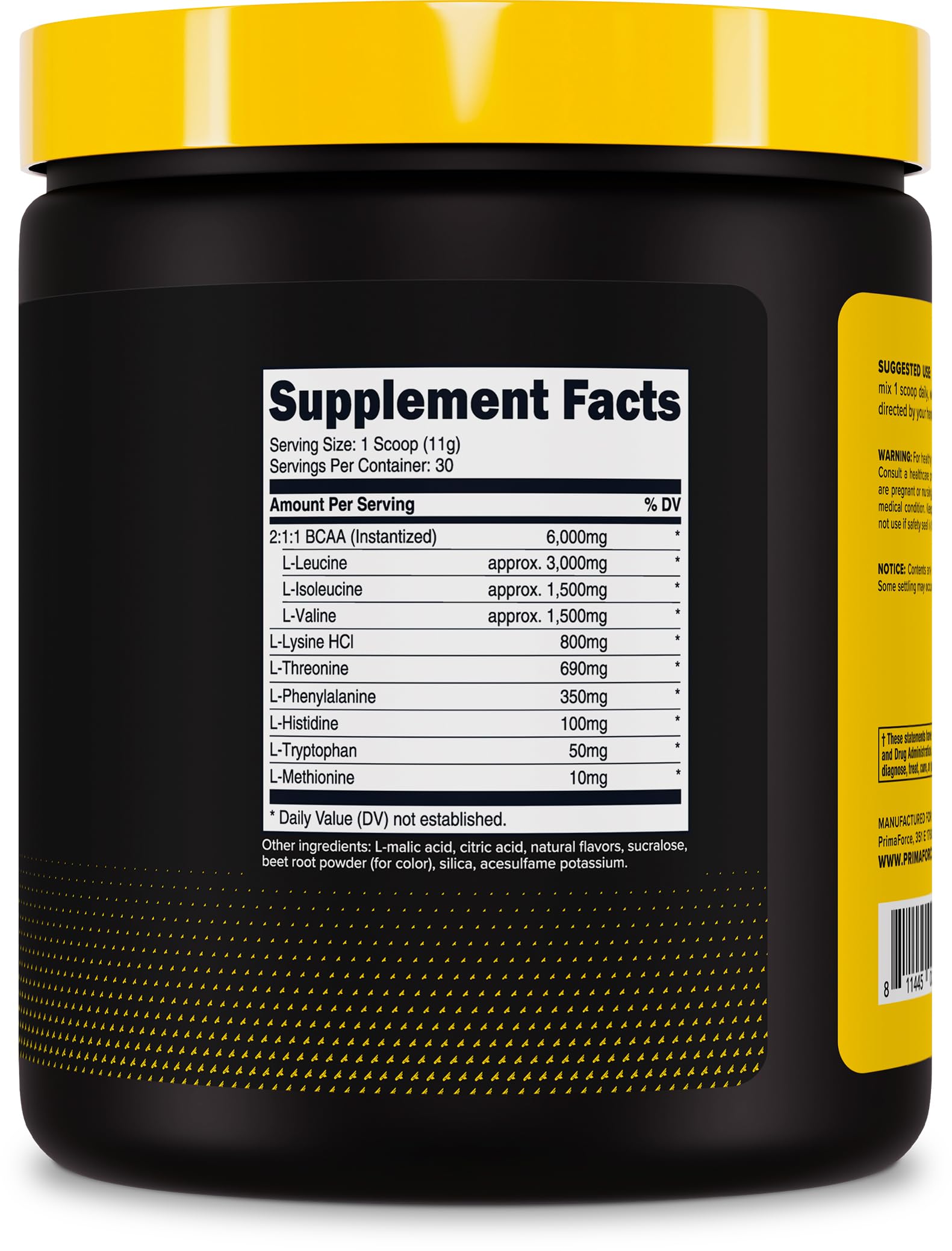 Primaforce EAA Powder (30 Servings, Fruit Punch Flavor) | Essential Amino Acids for Pre/Intra Workout and Recovery - Non-GMO and Gluten Free