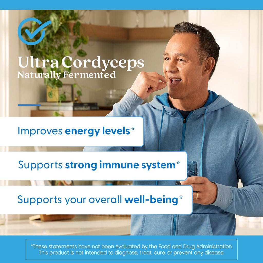 Doctor's Best Ultra Cordyceps Supplement - Cordyceps Mushroom Capsules for Men & Women, Supports Immune Health, Energy & Stamina, 750 mg Per Serving, Vegan - 60 Veg Caps