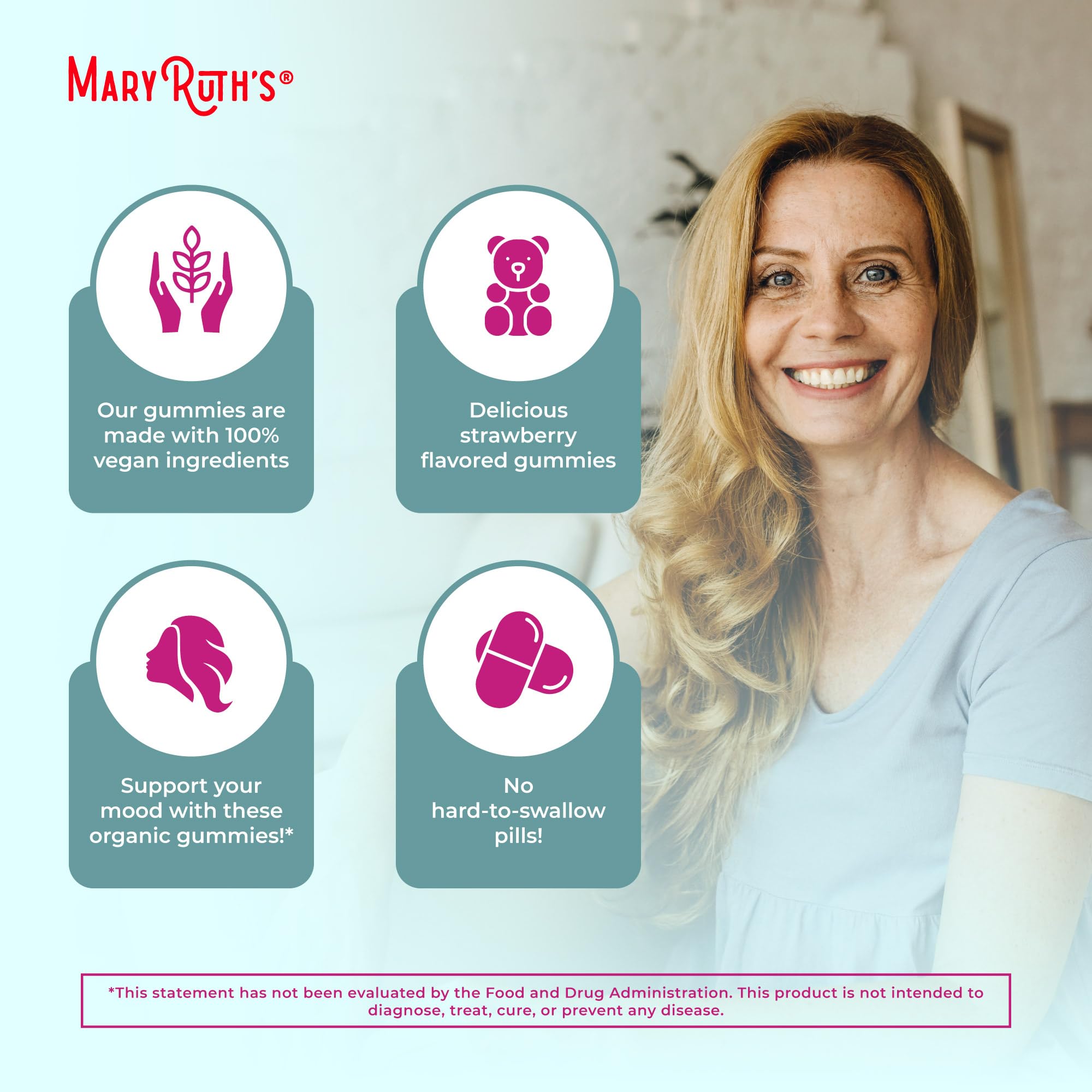 MaryRuth's Organic Menopause Support Gummies, Black Cohosh, 30 Servings