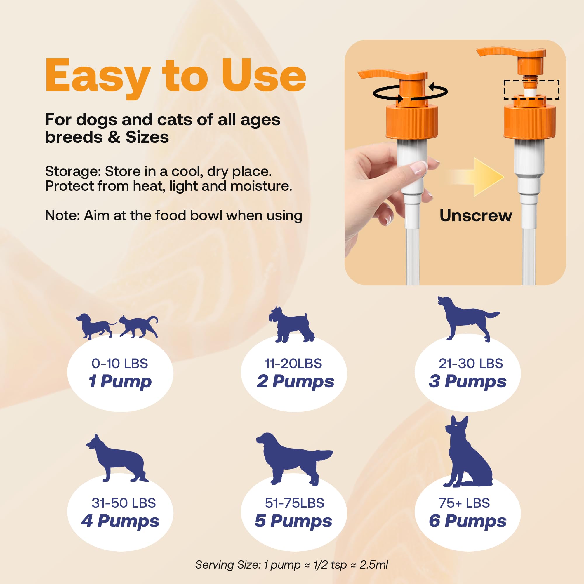 Wild Alaskan Salmon Oil for Dogs & Cats, Fish Oil Omega 3 Supplements with EPA & DHA for Skin & Coat, Immune, Brain, Joint and Heart Health, Dog & Cat Fish Oil Supplements with Pump- 8 oz