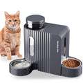 Gardner Pet Automatic Gravity Cat Food Feeder and Water Dispenser Stainless Steel Two-in-One Set Large Capacity Dispenser for Pets Dogs, Puppies, Kittens-(0.8 Gallons x 2)