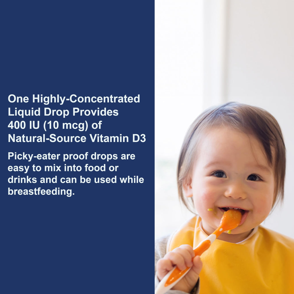 Carlson Baby's Super Daily D3, Baby Vitamin D Drops, Vegetarian, 365 Drops