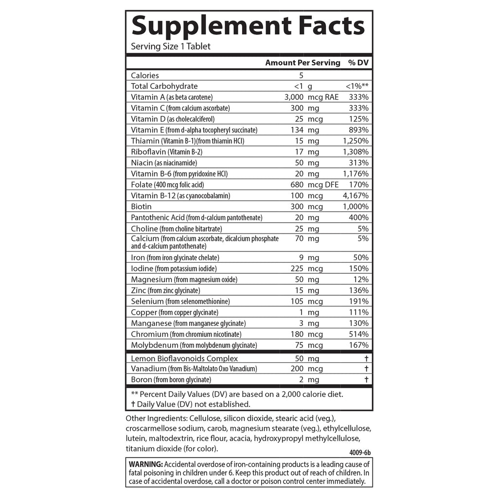 Carlson Super 1 Daily, Vegetarian Multiple Formula, 60 Tablets