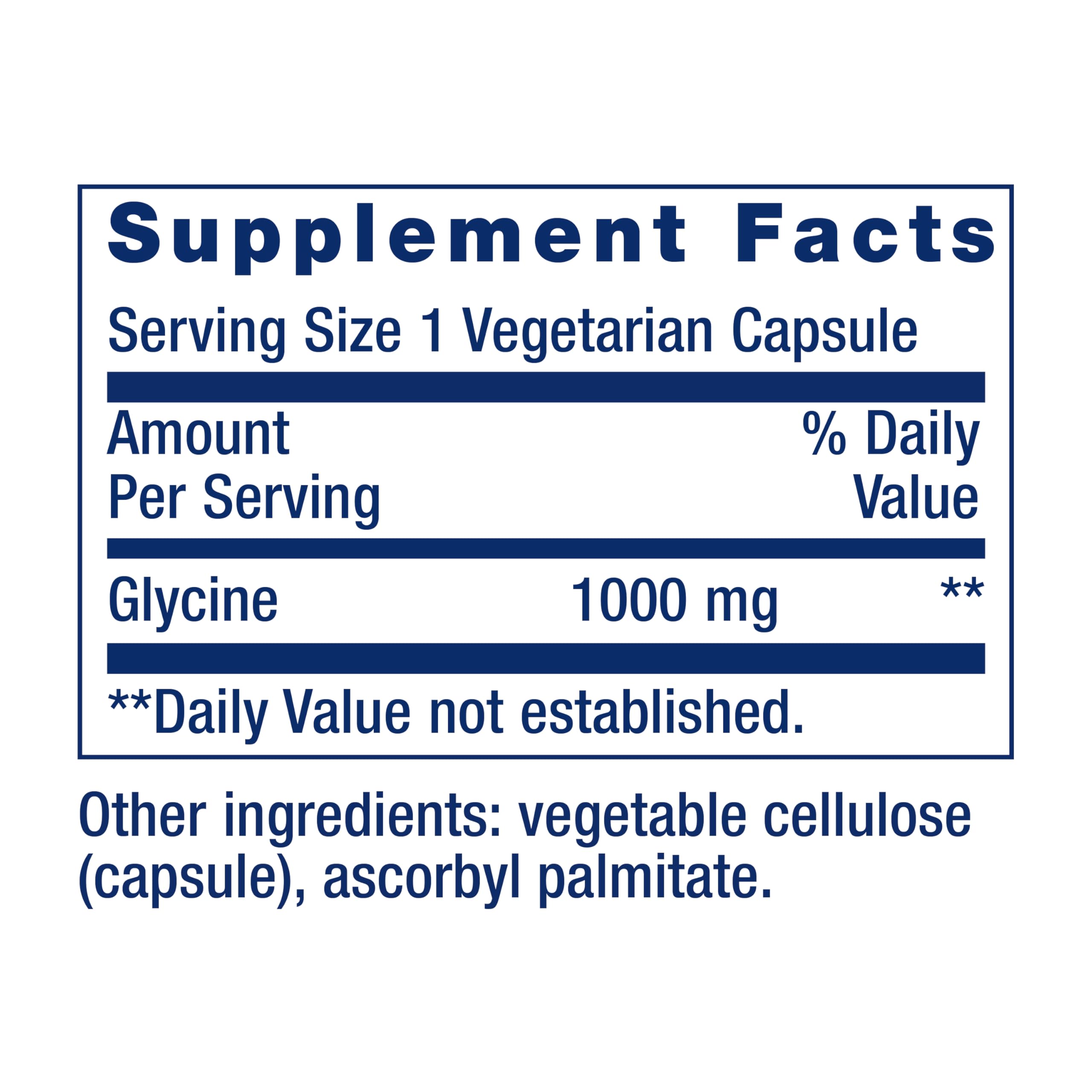 Life Extension Glycine, 1000 mg, Amino Acid that Promotes Healthy Sleep, Gluten-Free, Non-GMO, Vegetarian, 100 Capsules (Pack of 2)