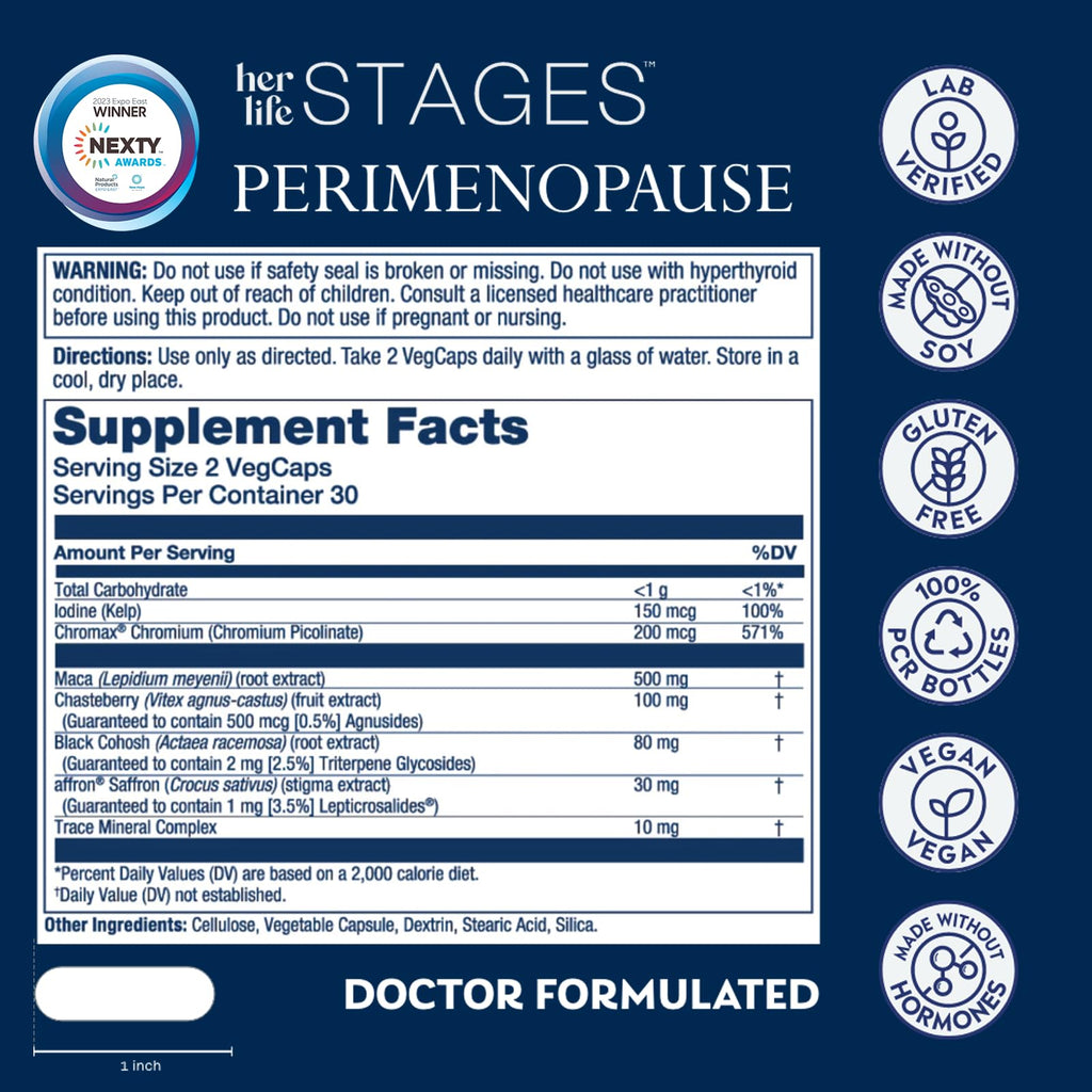 SOLARAY Perimenopause her Life Stages, 60 VegCaps