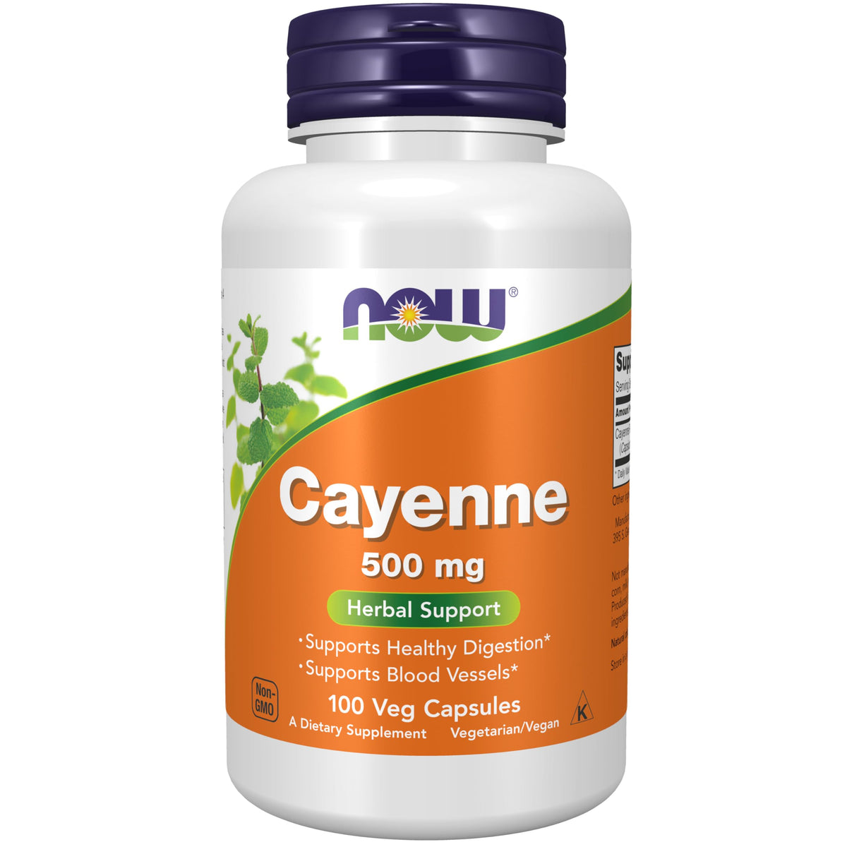 NOW Supplements, Cayenne (Capsicum annuum) 500 mg, 100 Veg Caps