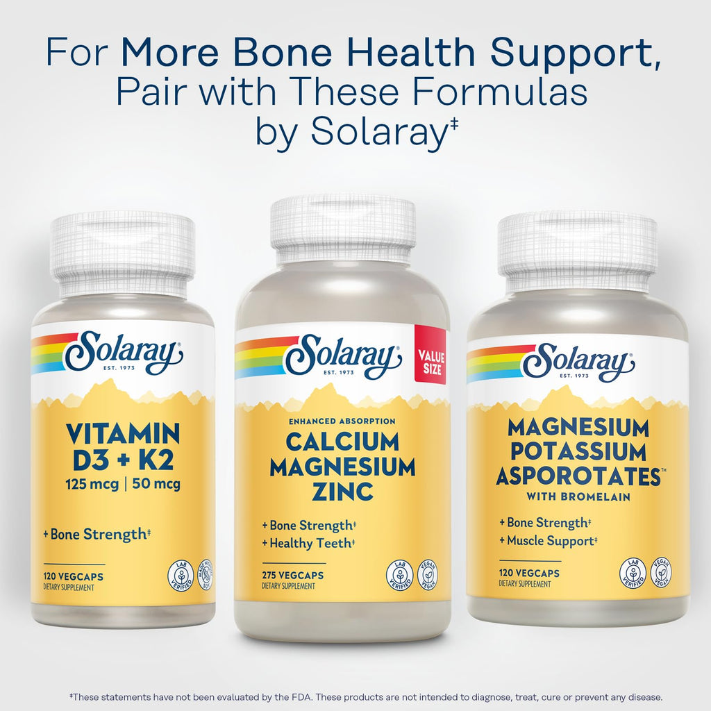 SOLARAY Calcium Magnesium Zinc, 275 VegCaps