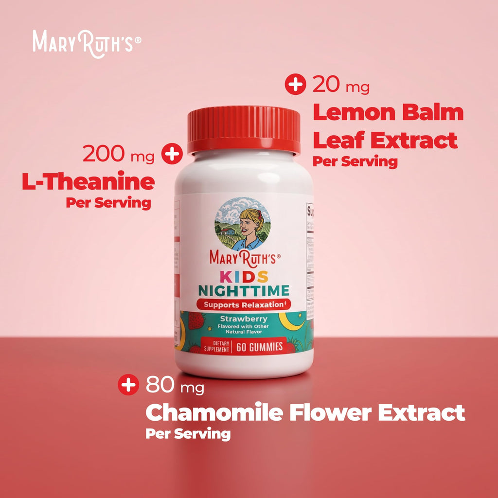MARYRUTH'S Kids Nighttime Gummies for Ages 4+, No Melatonin, Sugar Free
