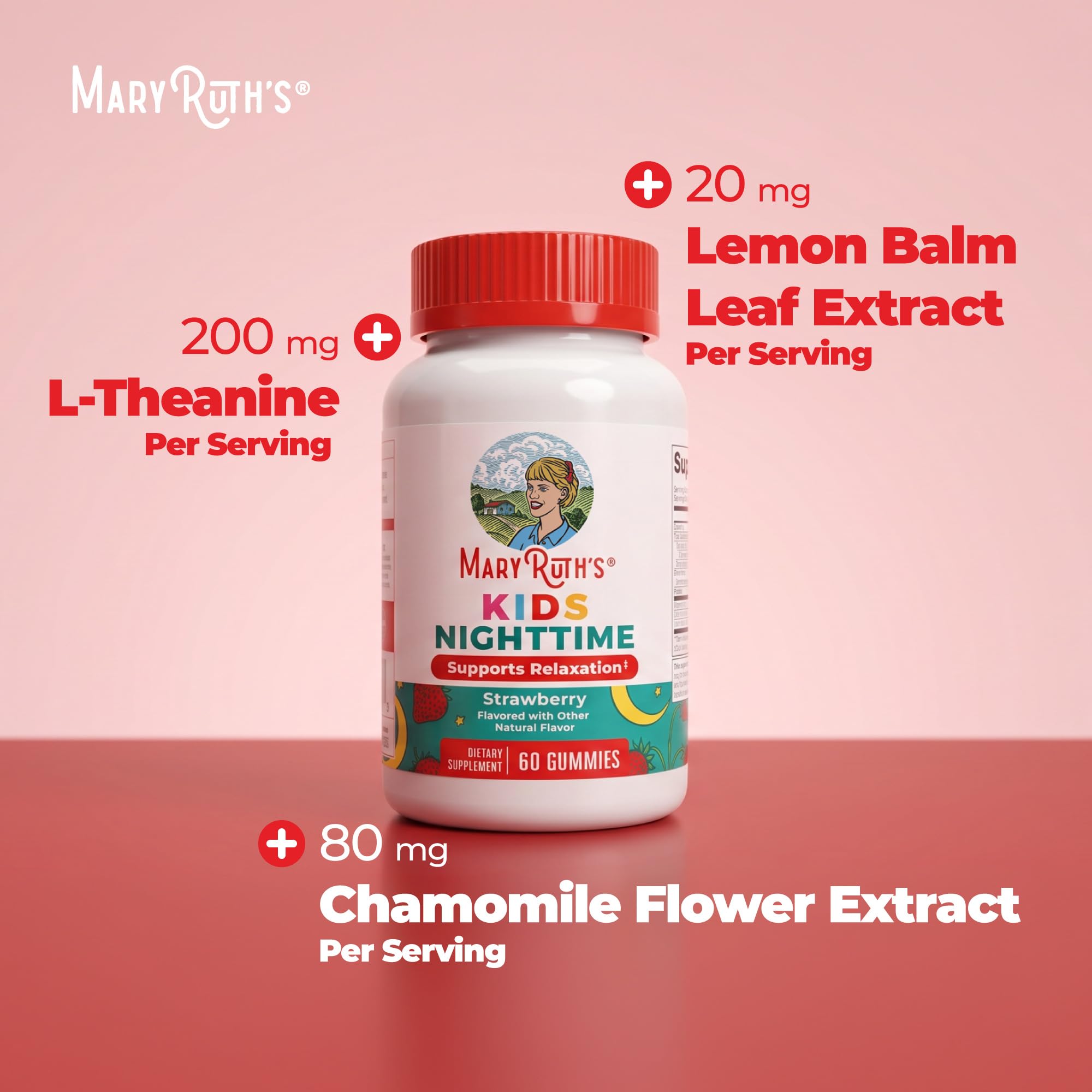 MARYRUTH'S Kids Nighttime Gummies for Ages 4+, No Melatonin, Sugar Free