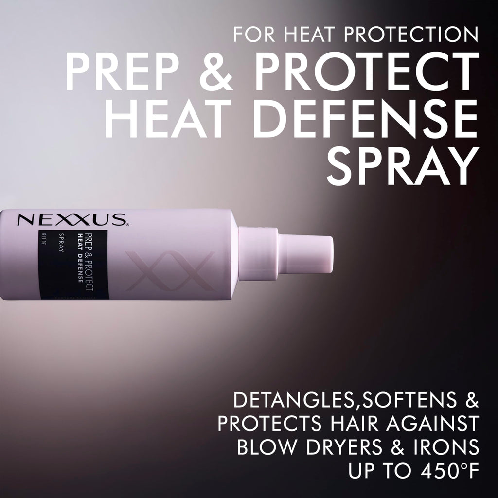 Nexxus Styling Heat Protectant Nourishing Prep & Protect Heat Defense Spray Heat Protection Spray Powered by Styleprotect Technology 6 oz