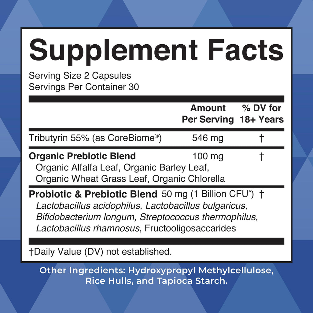 MARYRUTH'S Complete Gut Health+ Probiotic Capsules, with Post & Prebiotics
