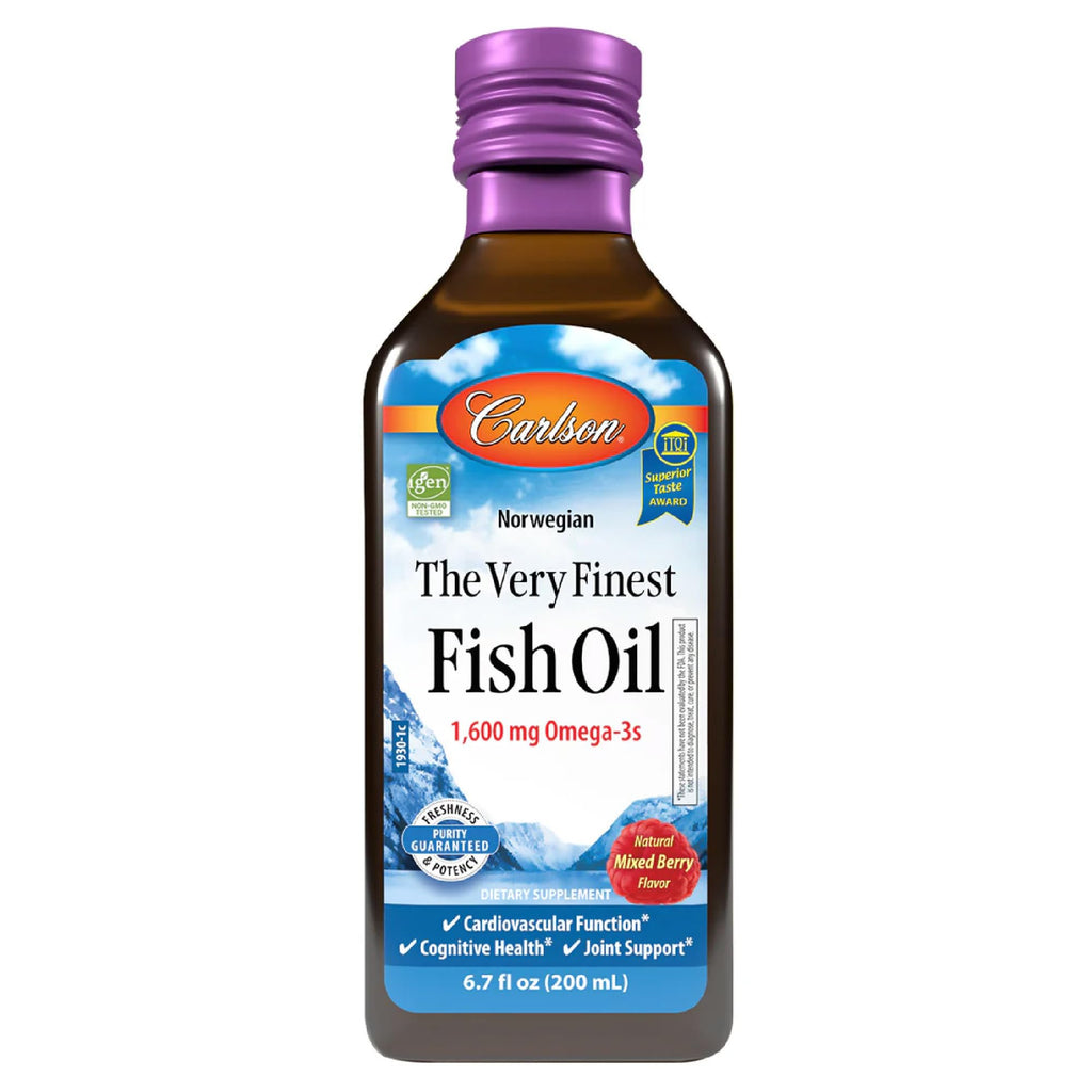 Carlson The Very Finest Fish Oil, 1600 mg, Omega-3s, 200 mL (6.7 Fl Oz)