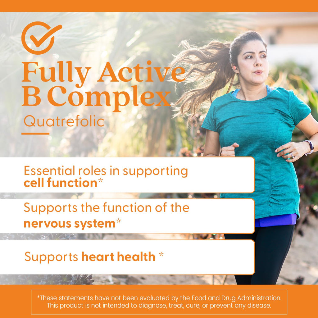 Doctor's Best Fully Active Vitamin B Complex Supplement for Men & Women - Super Complex with Methylated B12 & Folate, B6, Biotin, Pantothenic Acid, & More, Energy Support Caps - 60 Veggie Capsules