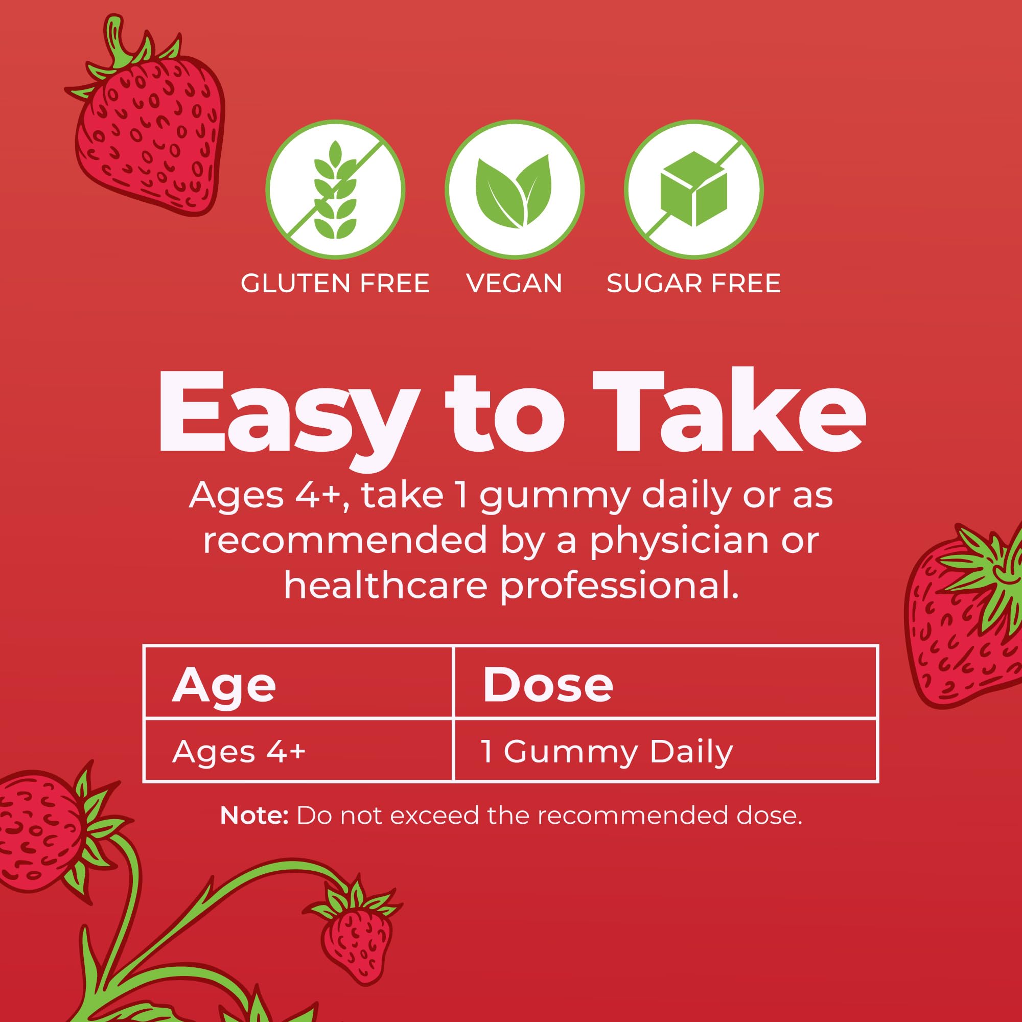 MARYRUTH'S Organic Vitamin D3 + B12 Gummies for Ages 4+, 60 Servings, Vegan