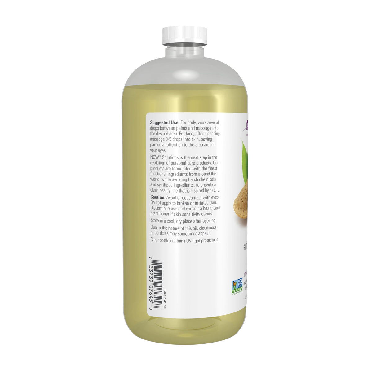 NOW Solutions, Sweet Almond Oil, Moisturizer, Unscented, 32 fl. oz