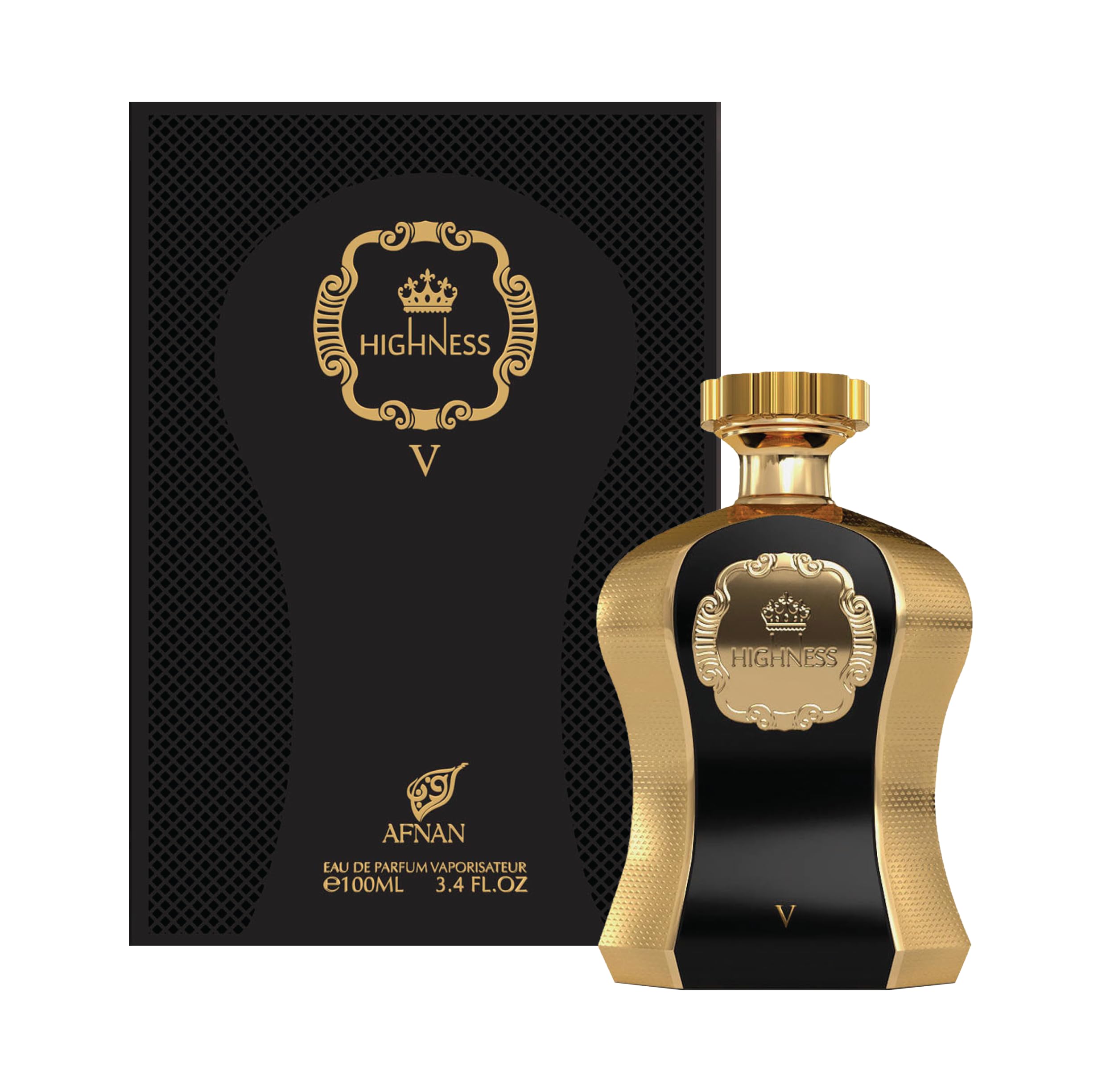 Afnan Highness Black Luxury Eau De Parfum for Women, 3.4 Fl. Oz