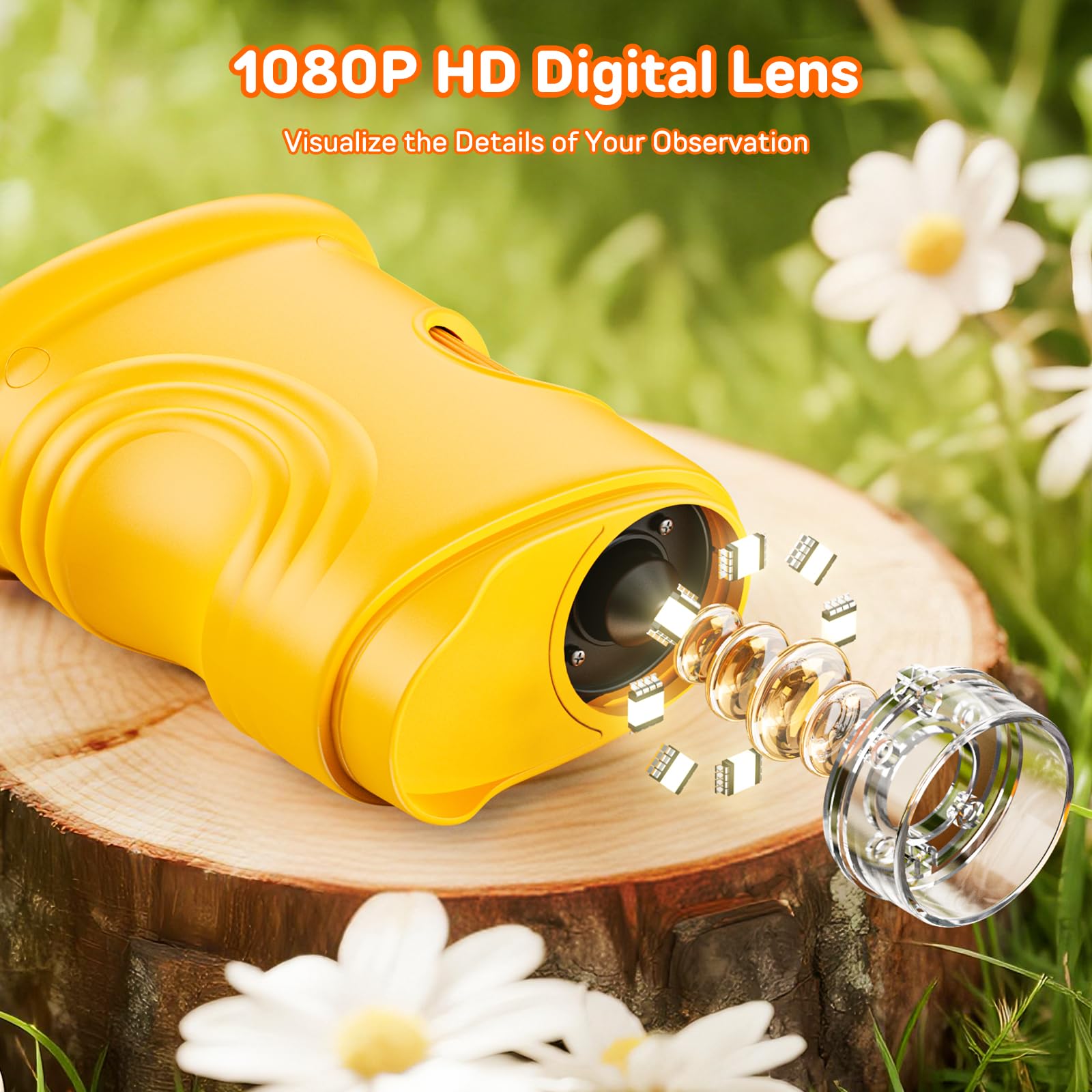 1000X Digital Handheld Microscope for Kids Portable Outdoor Toys & Gifts