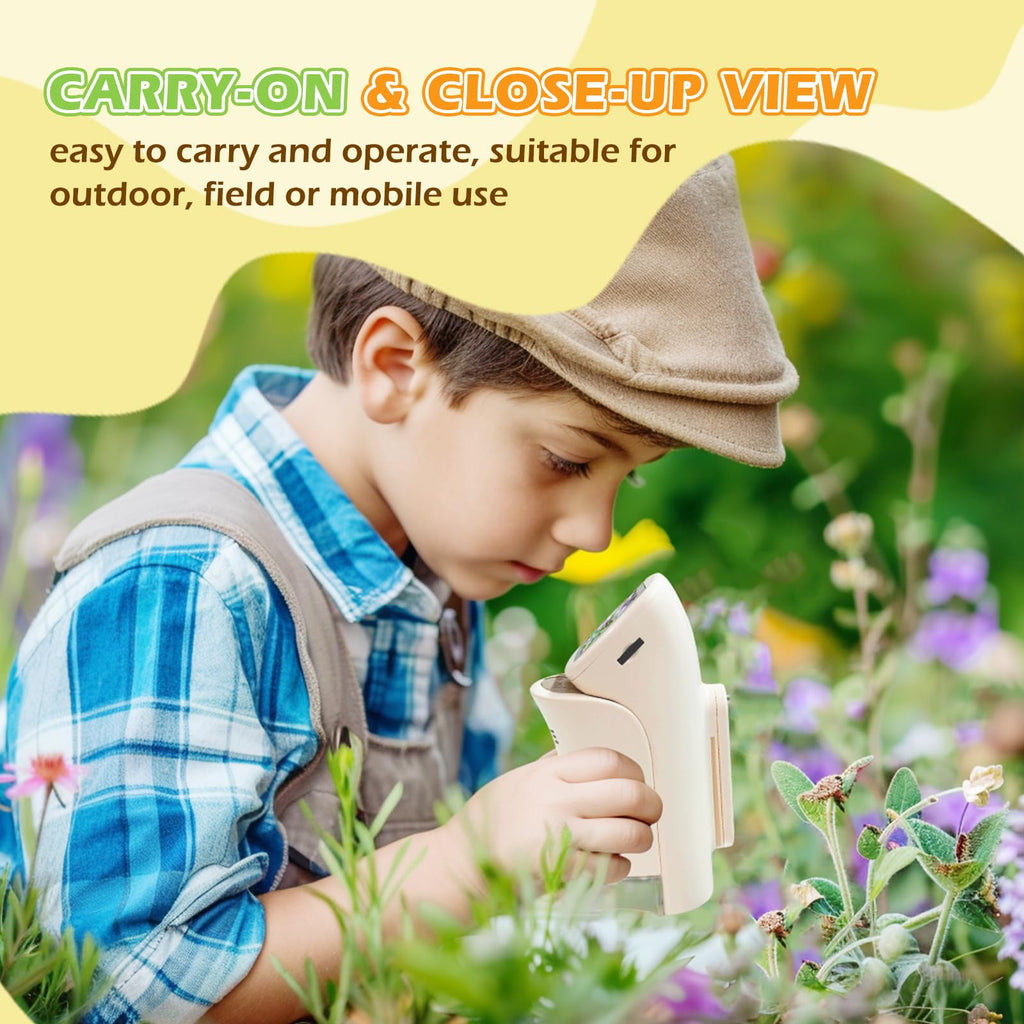 Handheld Digital Microscope for Kids, 1000X, 2.1'' HD LCD Screen