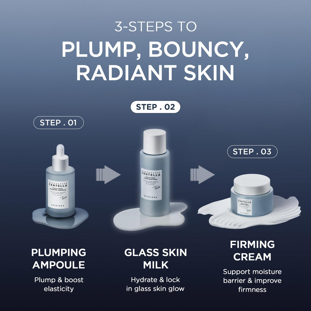SKIN1004 Hyalu TECA Glass Skin Milk, Hydrating Face Moisturizer for a Dewy Glow, Milky Toner with Hyaluronic Acid for Deep Moisture, Peptides for Elasticity, Korean Skin Care, 7.10 fl.oz / 210ml