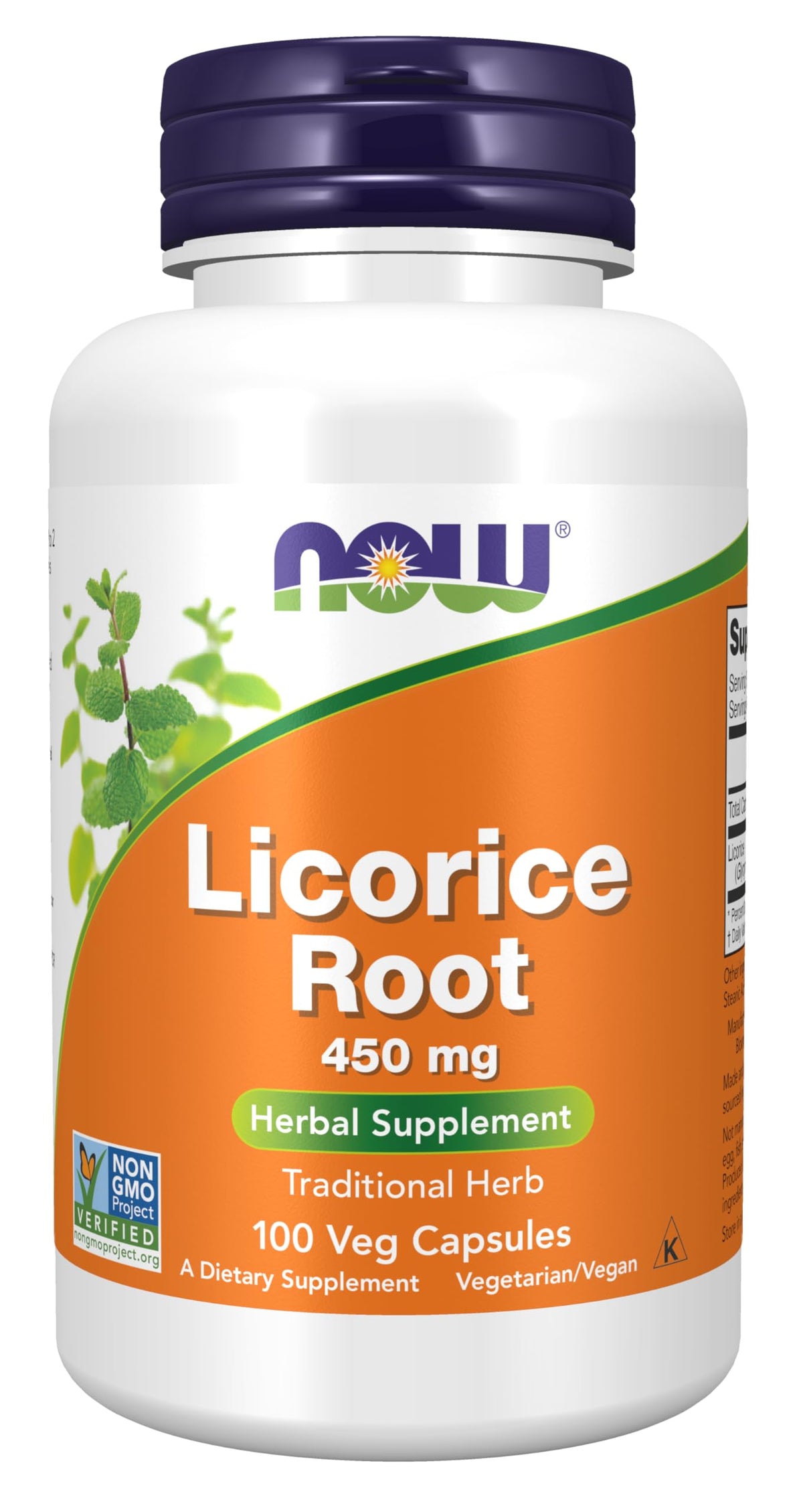 NOW Supplements, Licorice Root (Glycyrrhiza glabra) 450 mg, Herbal Supplement, 100 Veg Capsules