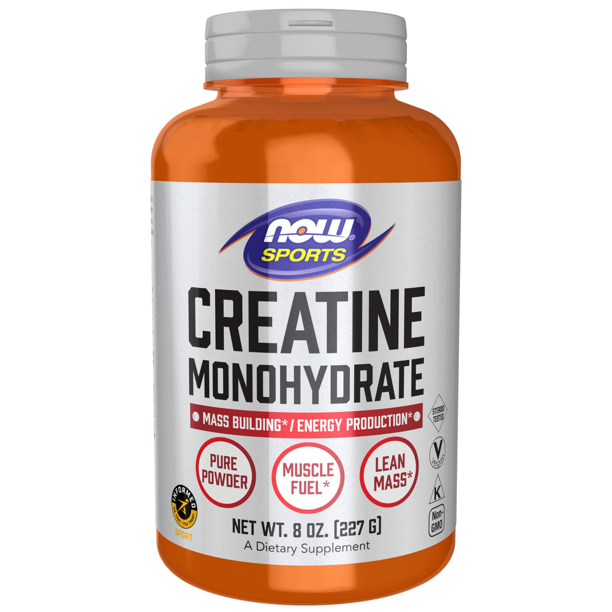 NOW Sports, Creatine Monohydrate Powder, Muscel Fuel*, 8 oz