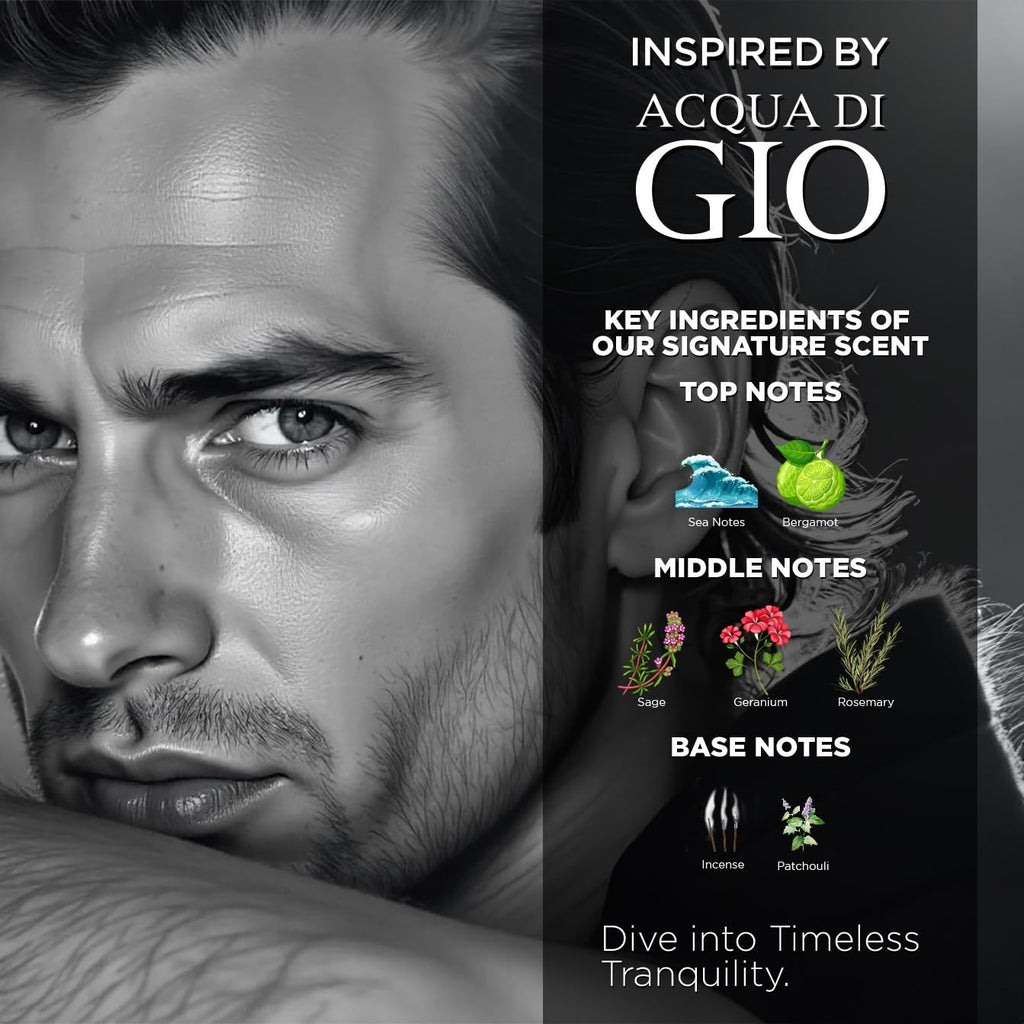 MONTWOOD Eau de Parfum – Long-Lasting Aquatic Fragrance for Men – 100mL Perfume Spray with Bonus 15mL Perfume Sample (Randomly Selected) – Inspired by Acqua di Gio Profumo