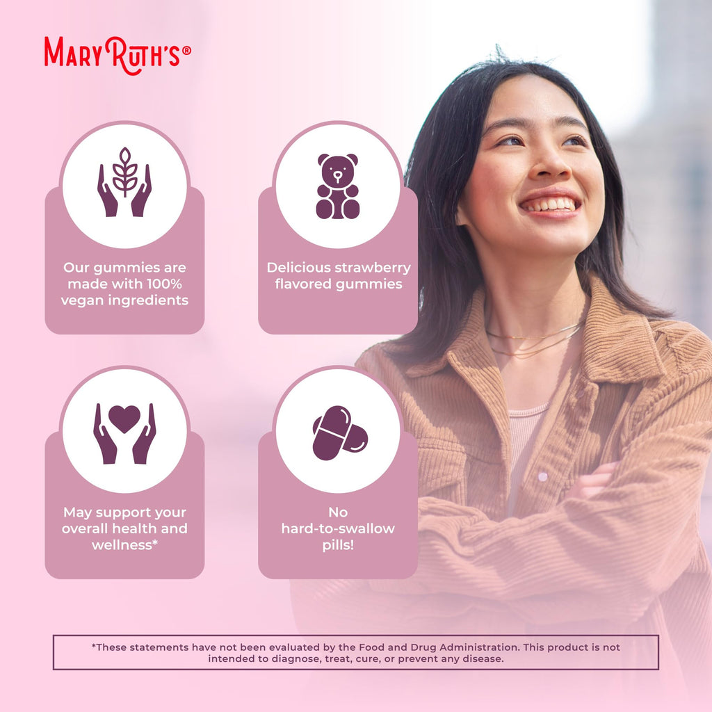 MaryRuth's Organic Menstrual Support Gummies for PMS Relief, 30 Servings