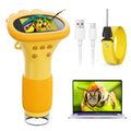 Microscope for Kids, Ahalfcit 1000X Handheld Digital Microscope with 2” HD IPS Screen, Portable Mini Camera for Exploring Nature, Science Educational Toy, Birthday Gift for 3-12 Years Old Boys Girls