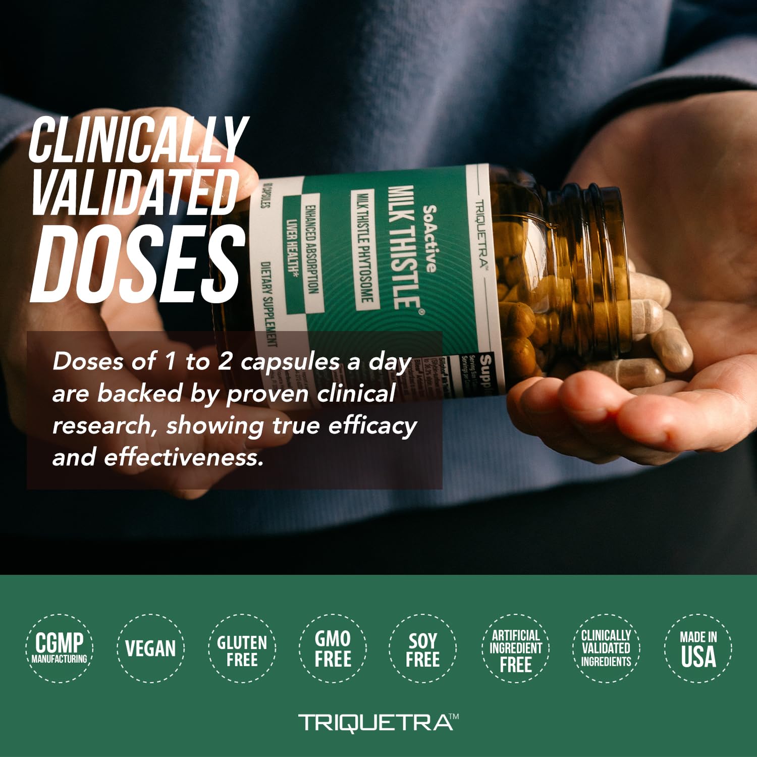 SoActive® Milk Thistle: 10X More Effective Milk Thistle Phytosome, Optimized for Essential Bioactive Silybin A & B Plus Bilear® Artichoke Extract & Bile Enhancer - Liver Support | 60 Servings