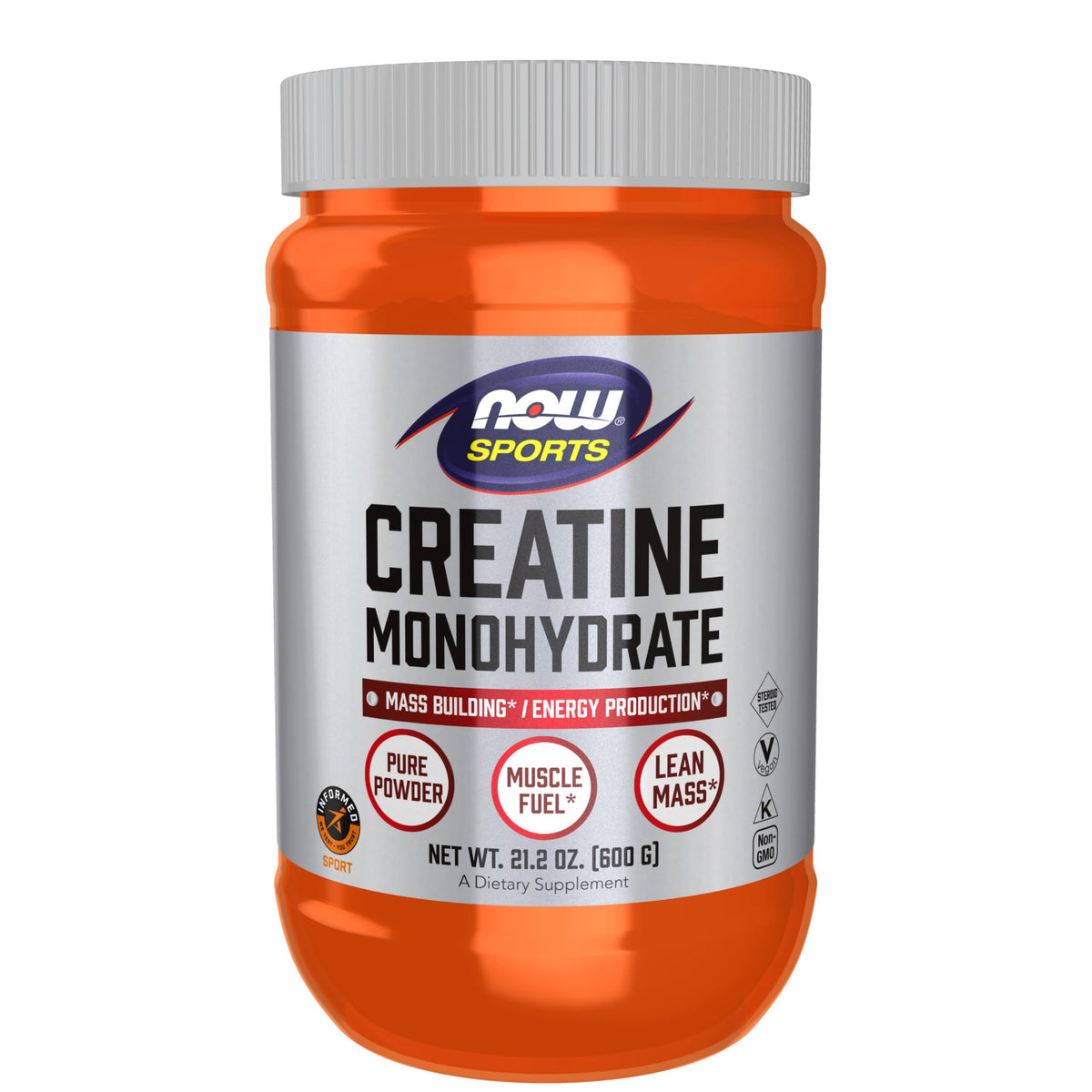 NOW Sports, Creatine Monohydrate Powder, Muscel Fuel*, 21.2 oz