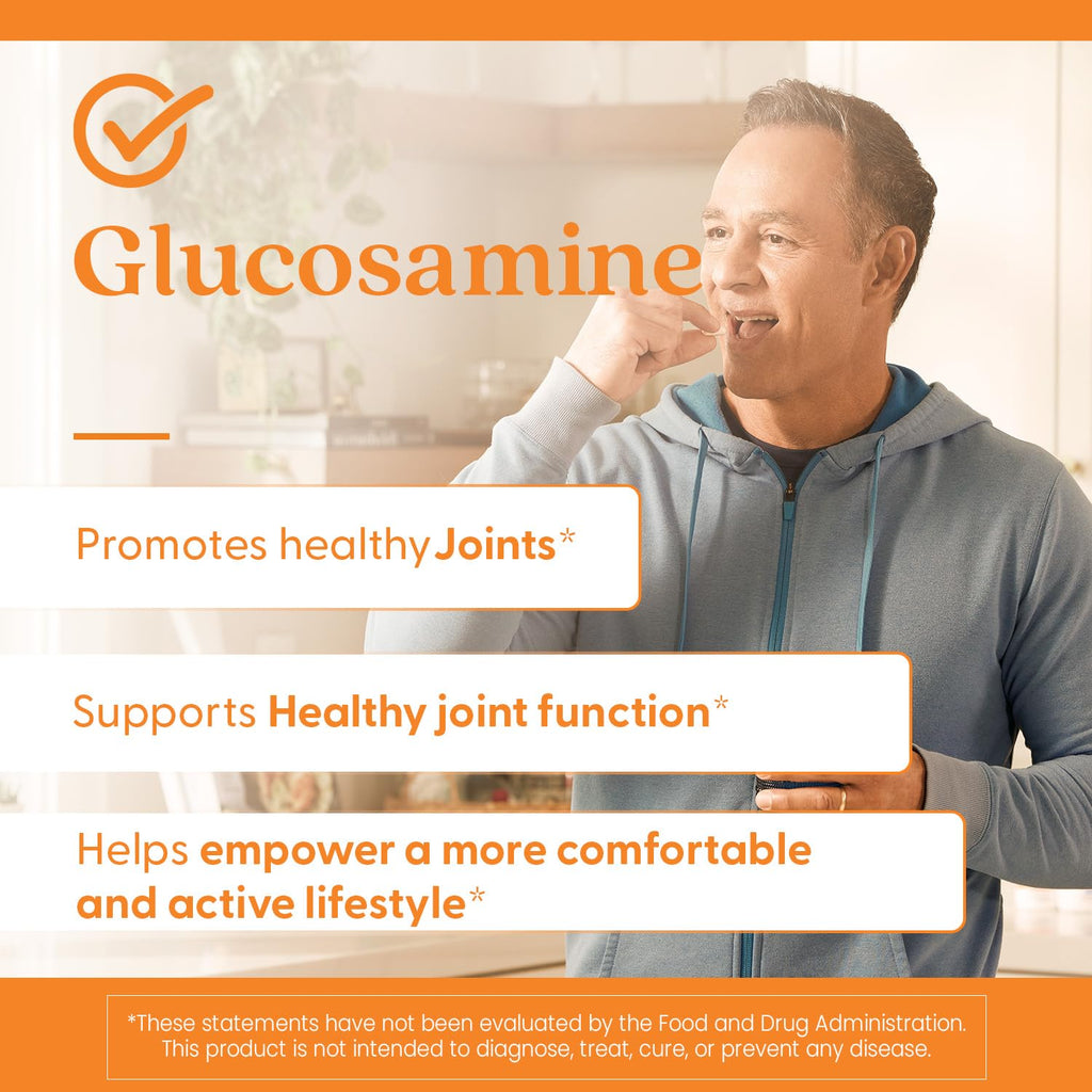 Doctor's Best Glucosamine Supplement for Men & Women - Glucosamine 1500mg Per 2 Capsules, Joint Health Support for Adults, Gluten Free, Non GMO, Soy Free - 180 Caps