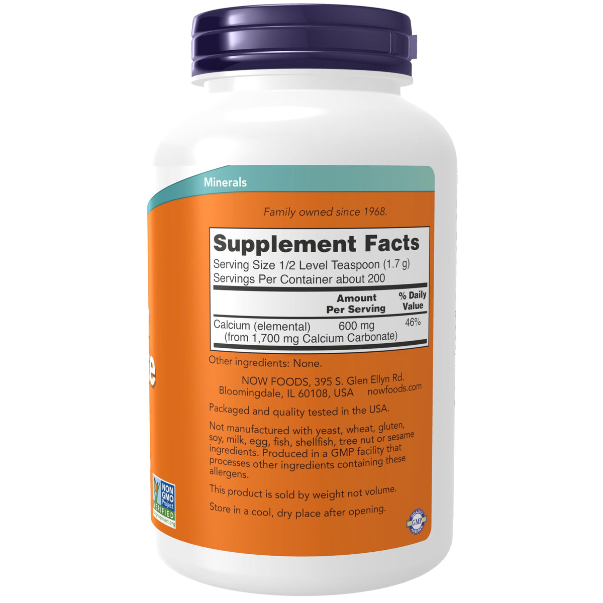 NOW Foods Supplements, Calcium Carbonate Powder, High Percentage of Calcium, 12-Ounce