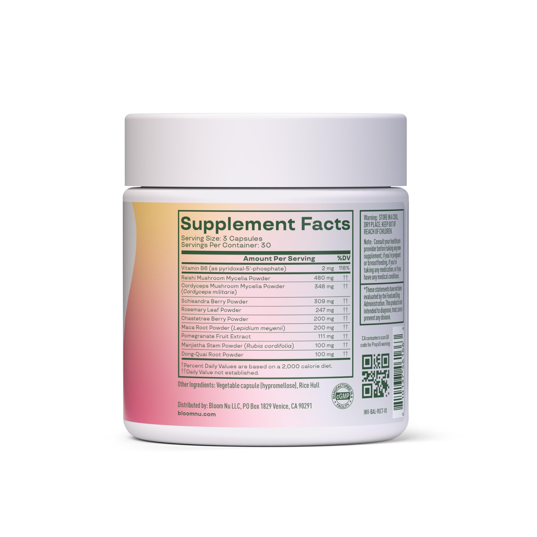 Bloom Nutrition Hormone Health & Cortisol Support for Women - Balance - Menstrual Health, PMS Symptoms, Pomegranate Extract, Chaste Tree Berry & Dong Quai Root, 30 Servings