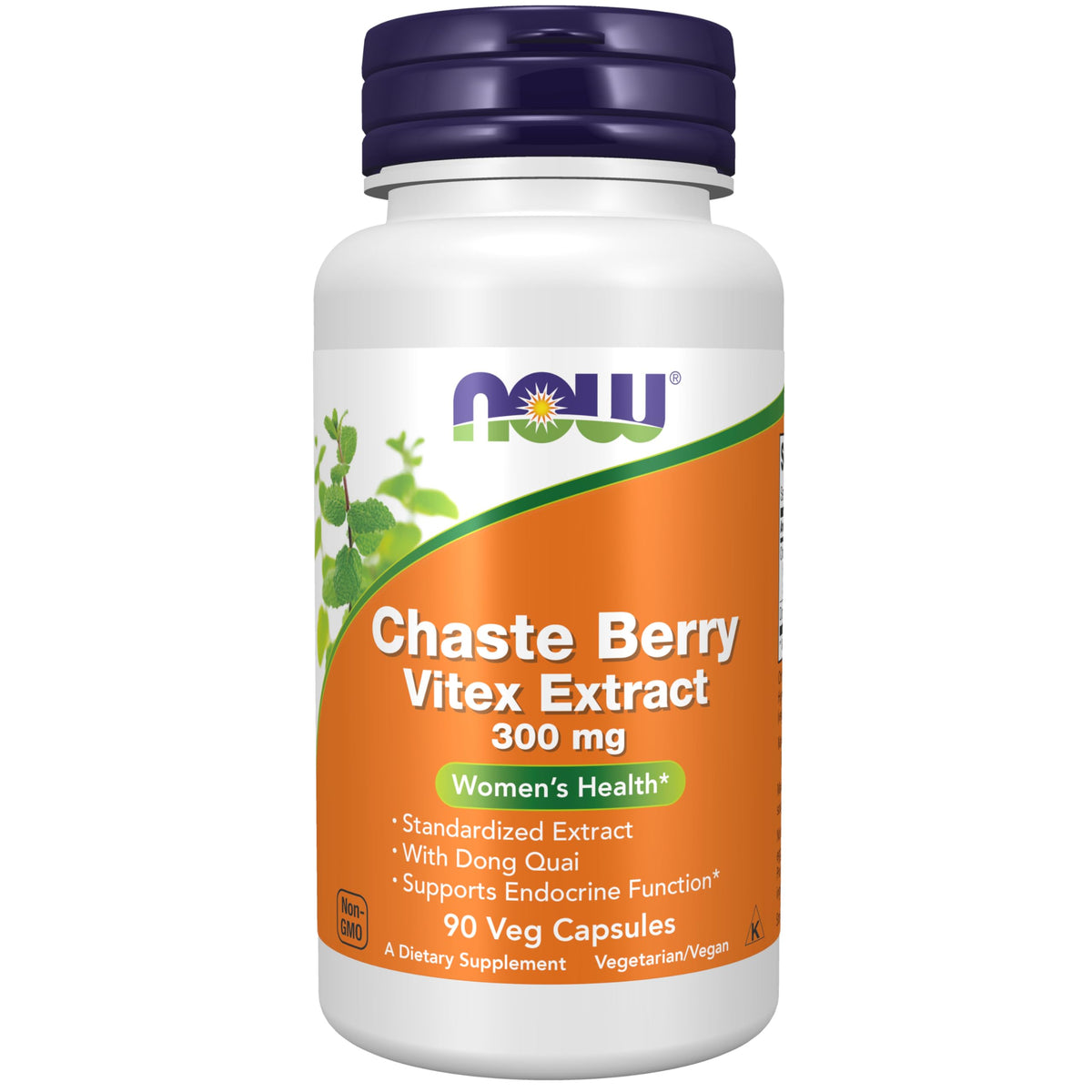 NOW Supplements, Chaste Berry Vitex Extract 300 mg w/Dong Quai, 90 Veg Caps