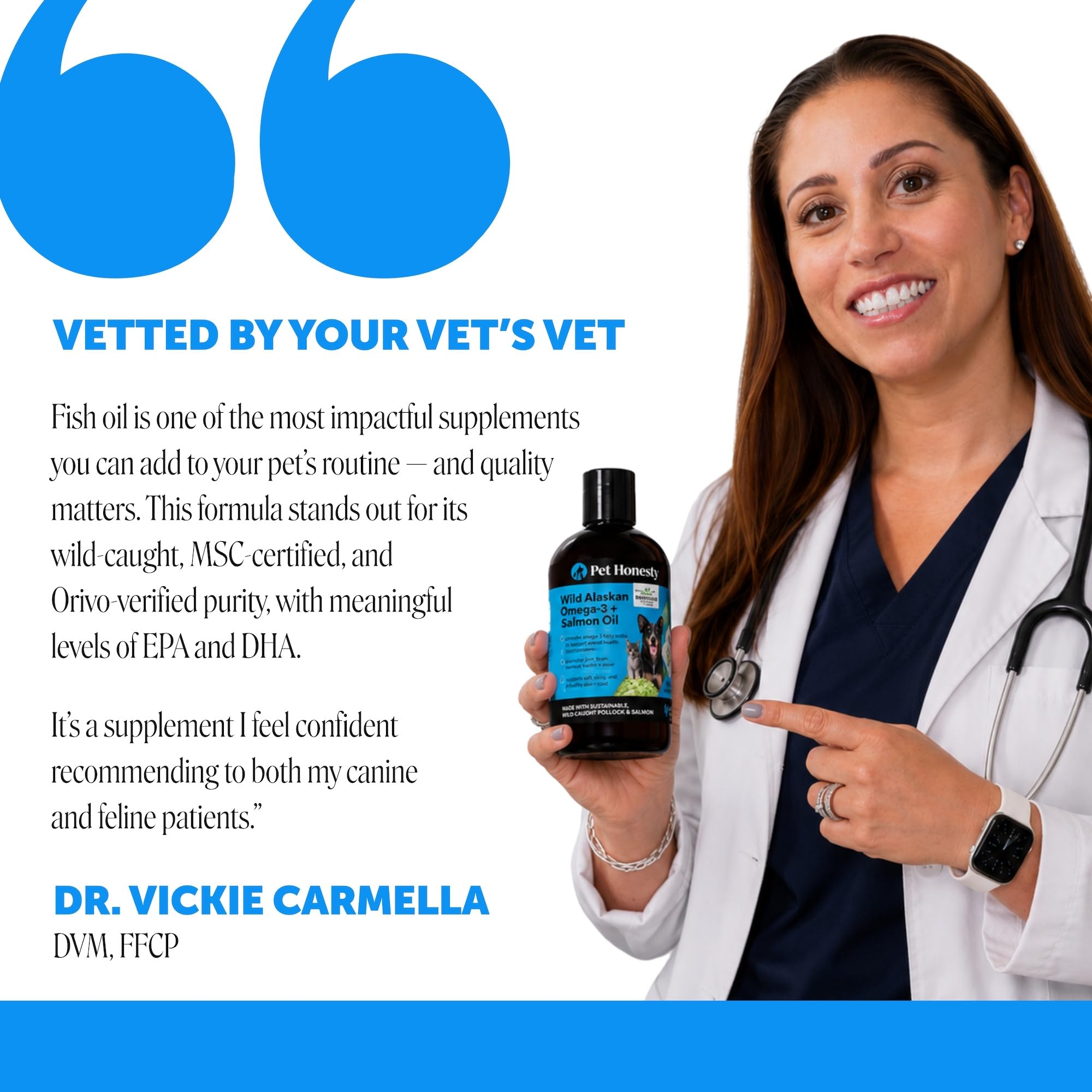Wild Alaskan Salmon Oil for Dogs + Cats - 100% Pure Natural Omega 3 Fish Oil Supplement for Pet Skin, Coat Health, Allergy Itch Relief, EPA DHA Fatty Acids for Dog Joint Support, Heart Wellness (8 oz)