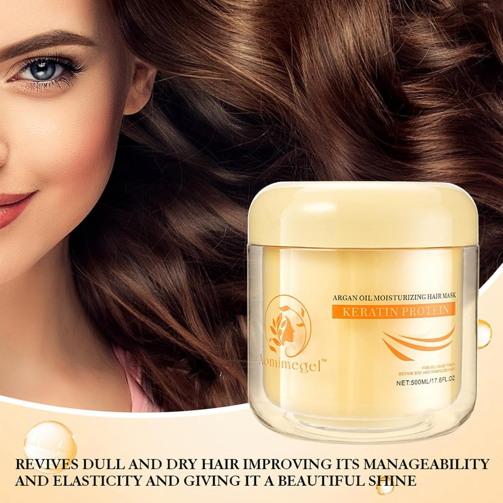 Aomimegel Collagen Repair Hair Mask for Dry Damaged Hair, 16.9 oz