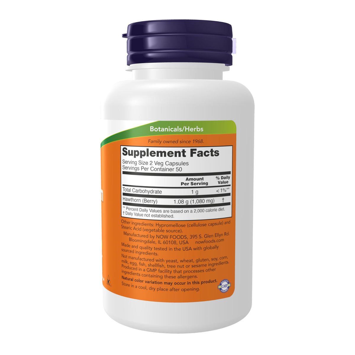 NOW Supplements, Hawthorn Berry 540 mg, 100 Veg Caps