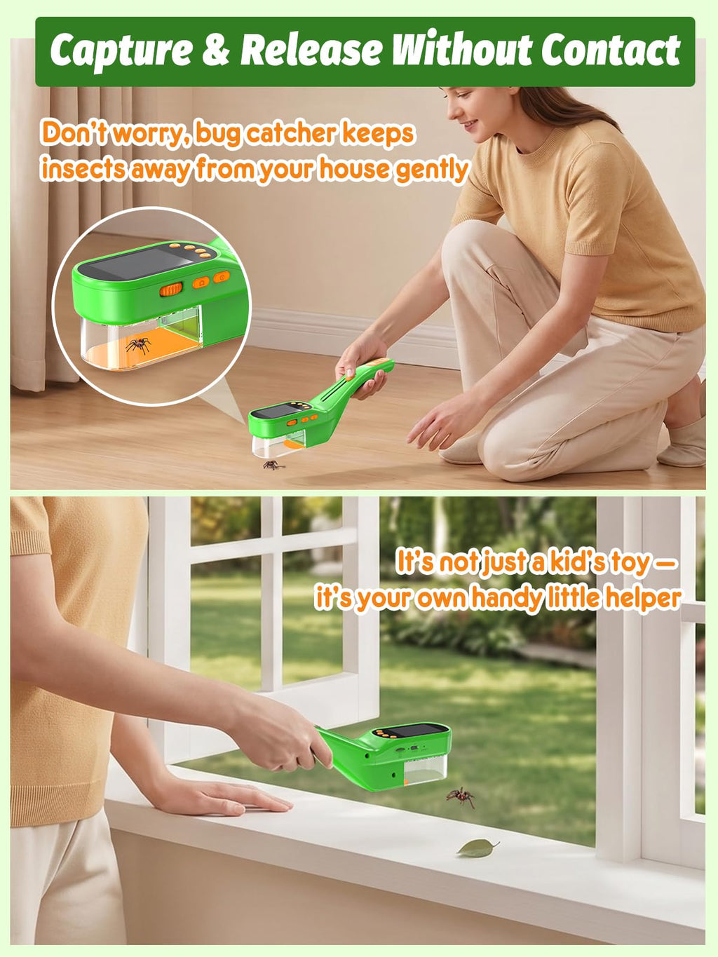 Acoath Bug Catcher, 2.4" IPS Screen Bug Catching Kit, Microscope for Kids