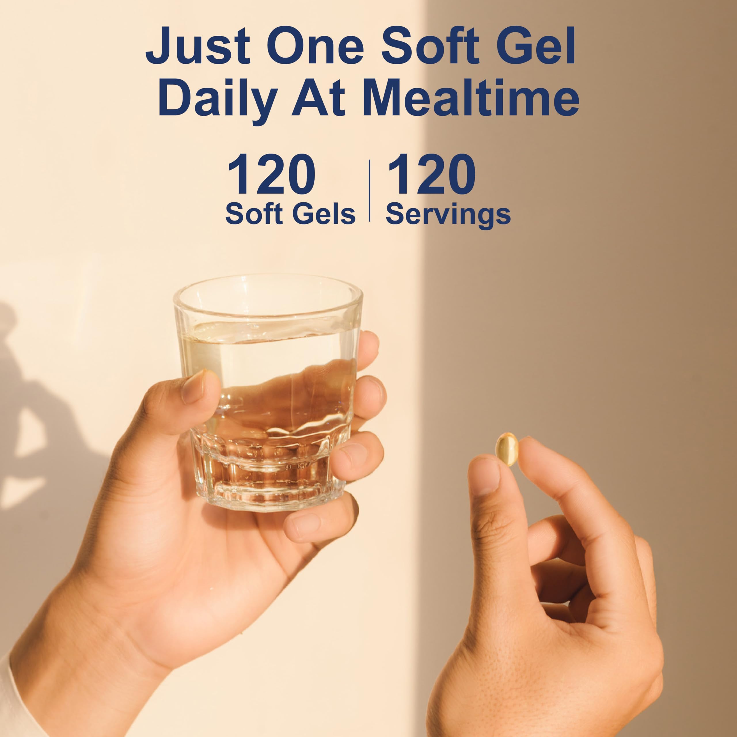Carlson Solar D Gems, 4000 IU (100 mcg) Vitamin D3, Lemon, 120 Softgels